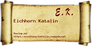 Eichhorn Katalin névjegykártya